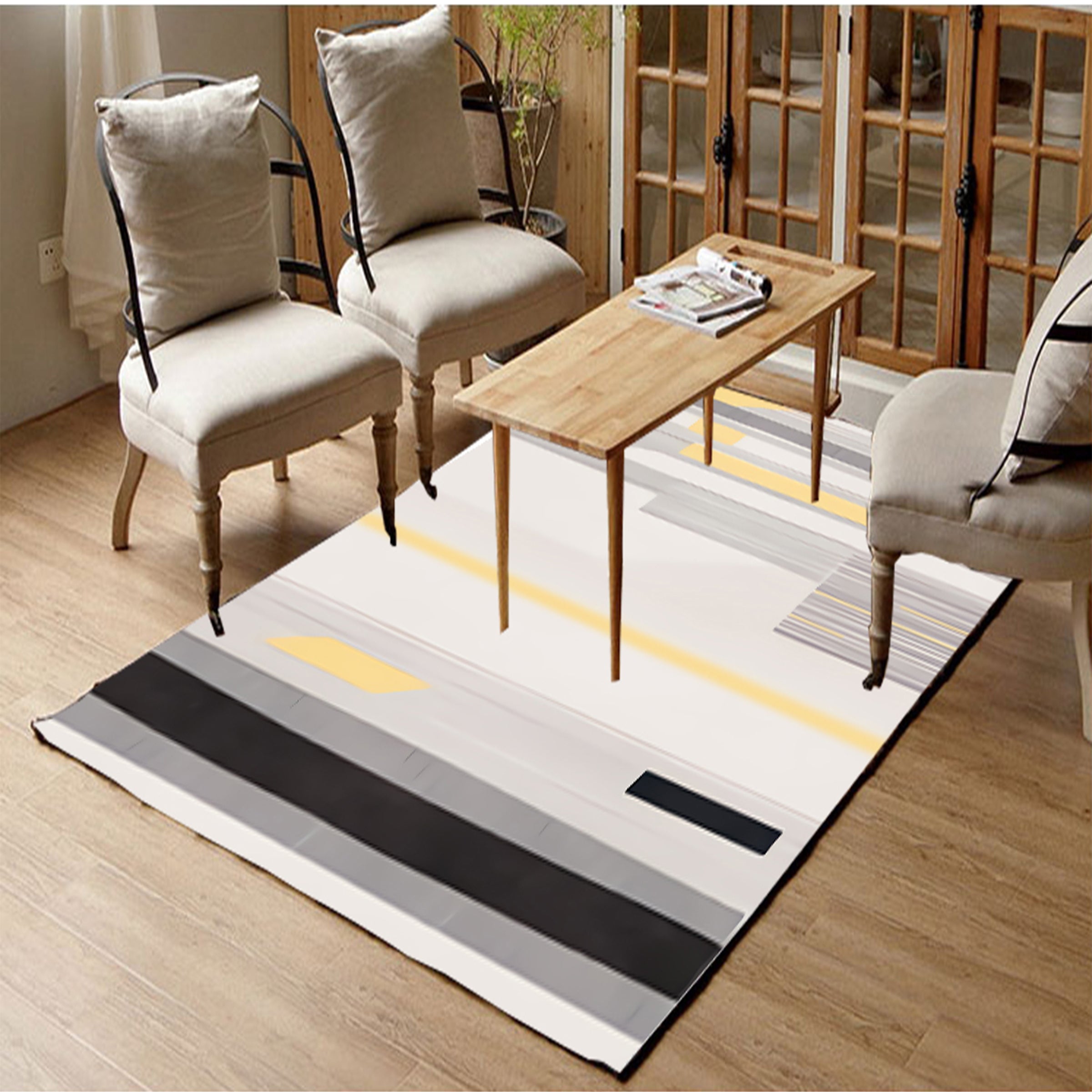 3D Colored Rectangle WG159 Non Slip Rug Mat Mat AJ Creativity Home