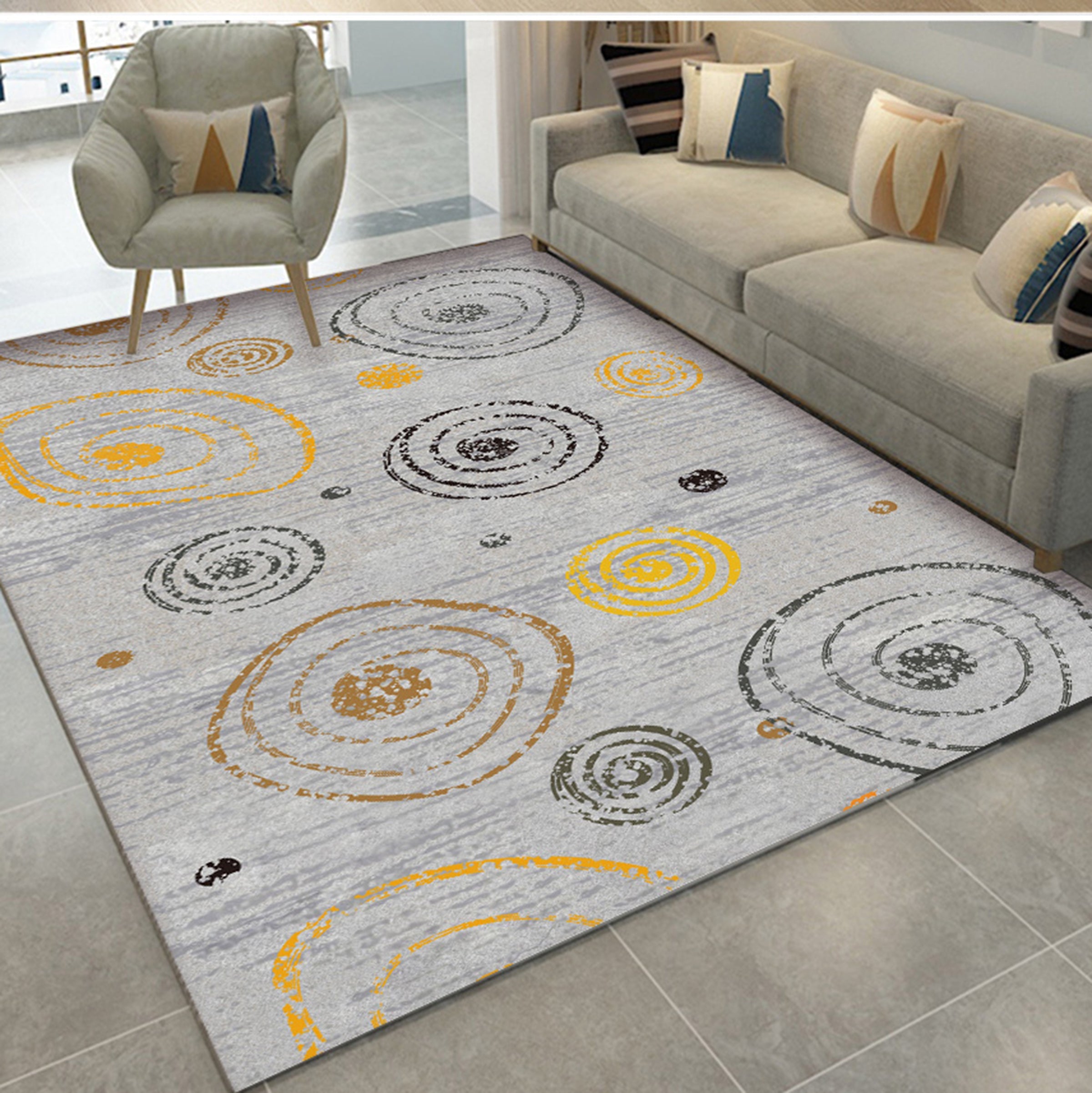 3D Colorful Circle WG440 Non Slip Rug Mat Mat AJ Creativity Home