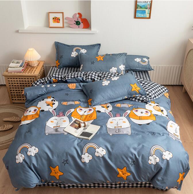 3D Cartoon Animal Rainbow 13156 Bed Pillowcases Quilt