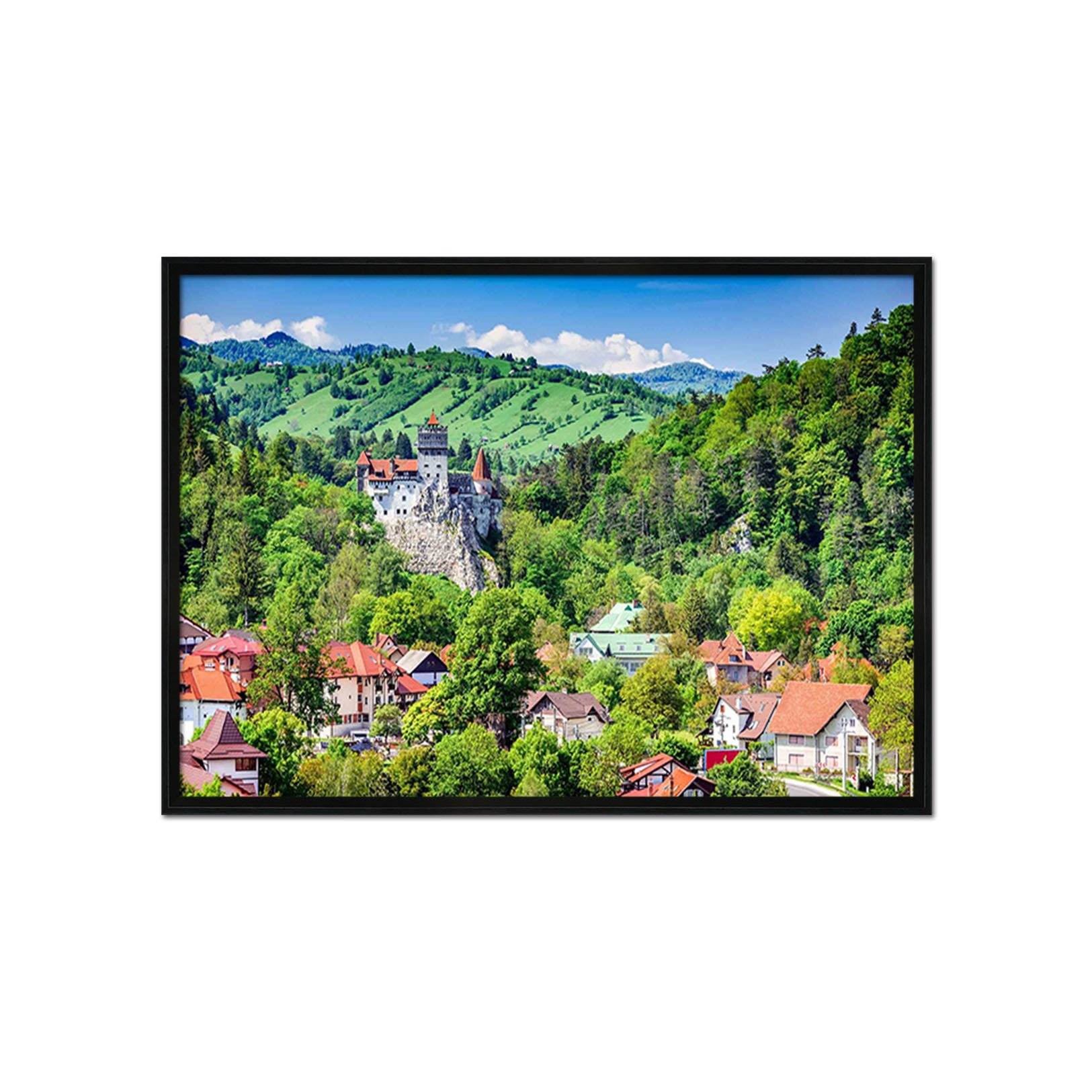 3D Forest Village 111 Fake Framed Print Painting Wallpaper AJ Creativity Home