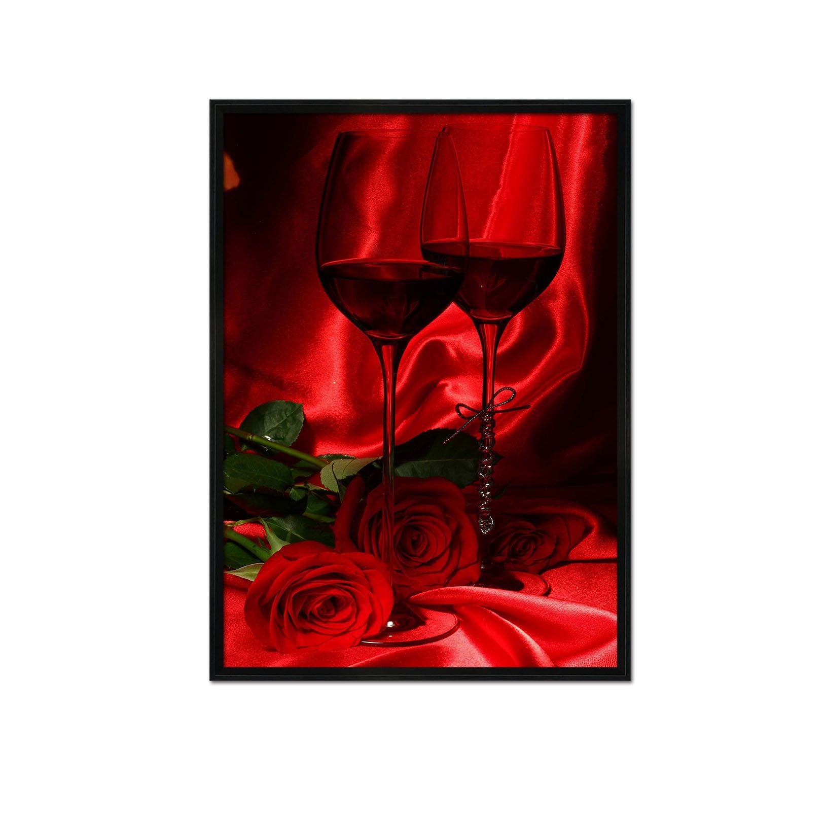 3D Red wine 060 Fake Framed Print Painting Wallpaper AJ Creativity Home