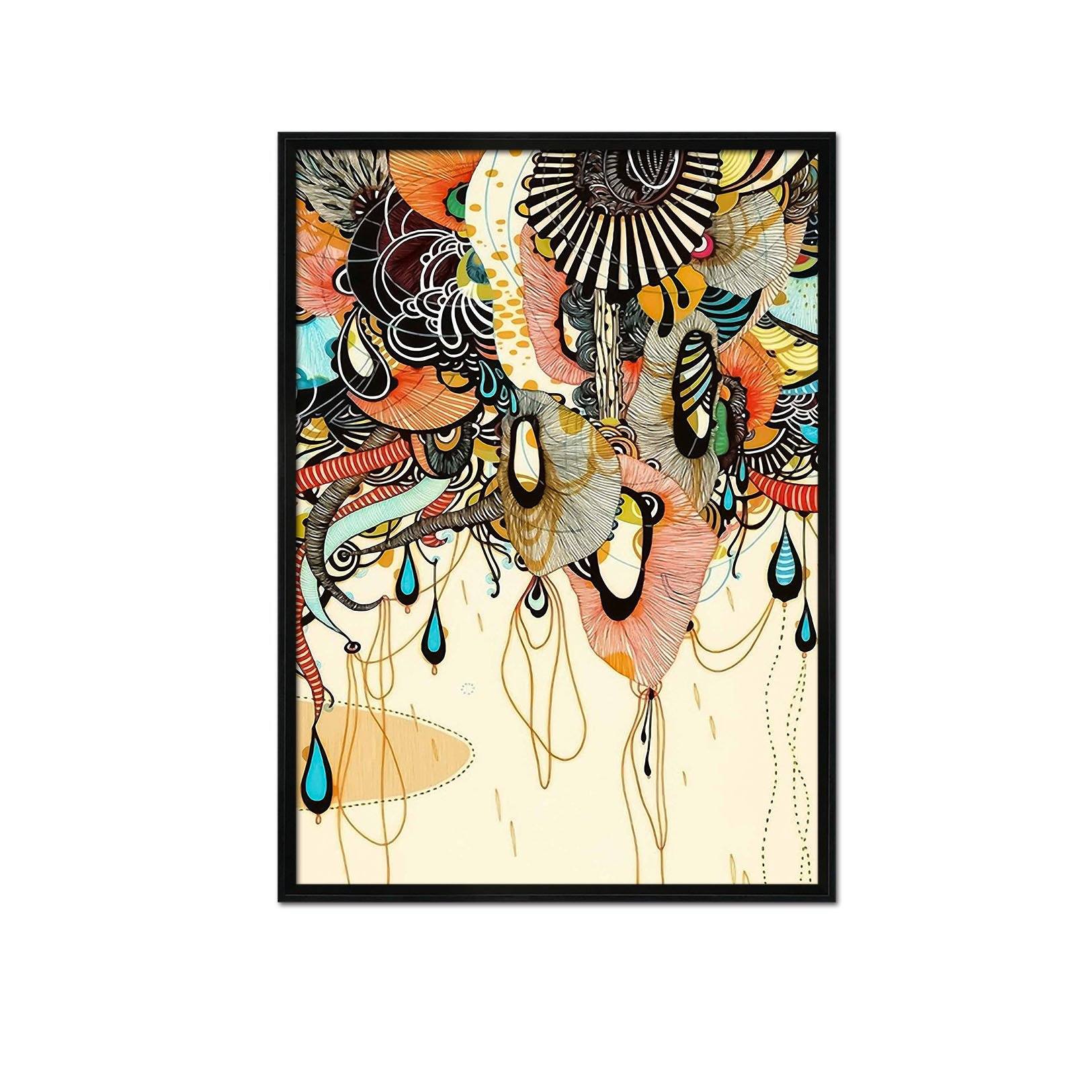 3D Color Pattern 086 Fake Framed Print Painting Wallpaper AJ Creativity Home