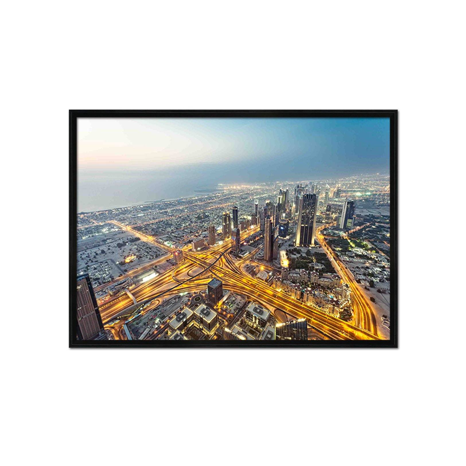 3D Bustling City 028 Fake Framed Print Painting Wallpaper AJ Creativity Home