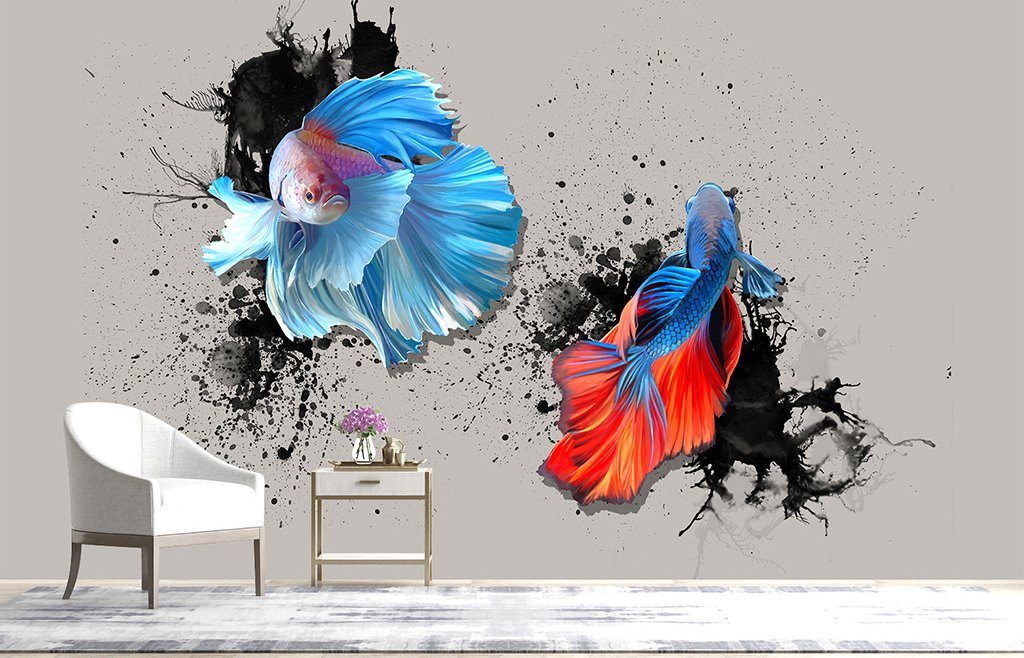 3D Goldfish 350 Wall Murals Wallpaper AJ Wallpaper 2