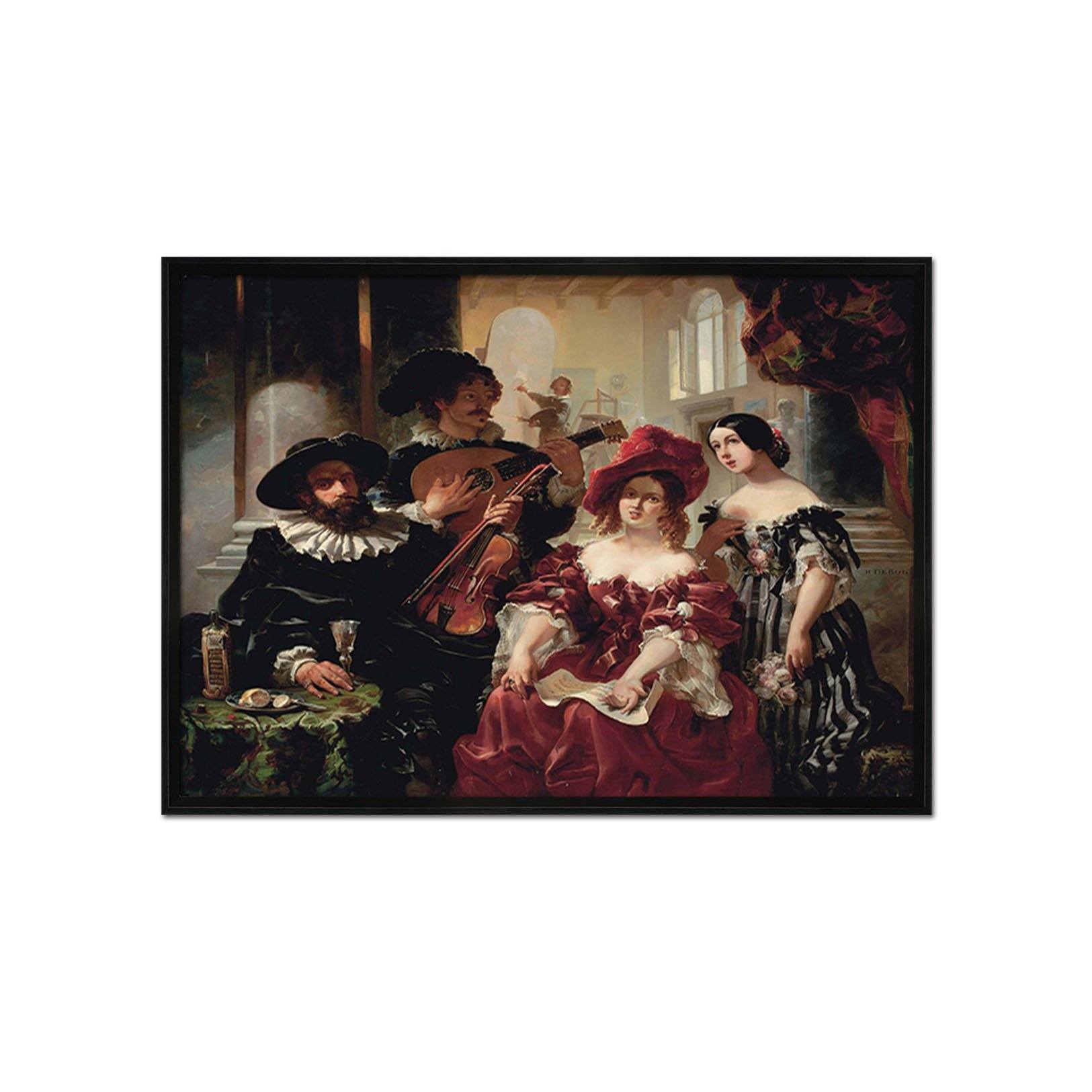 3D Music Performance 031 Fake Framed Print Painting Wallpaper AJ Creativity Home