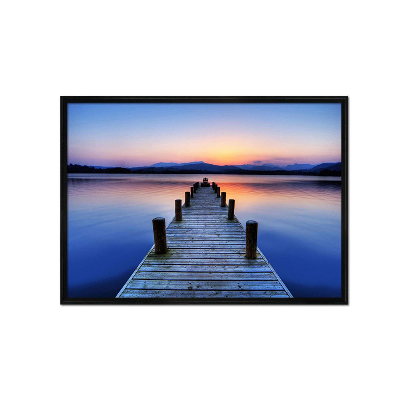 3D Tranquil Lakeside 136 Fake Framed Print Painting Wallpaper AJ Creativity Home