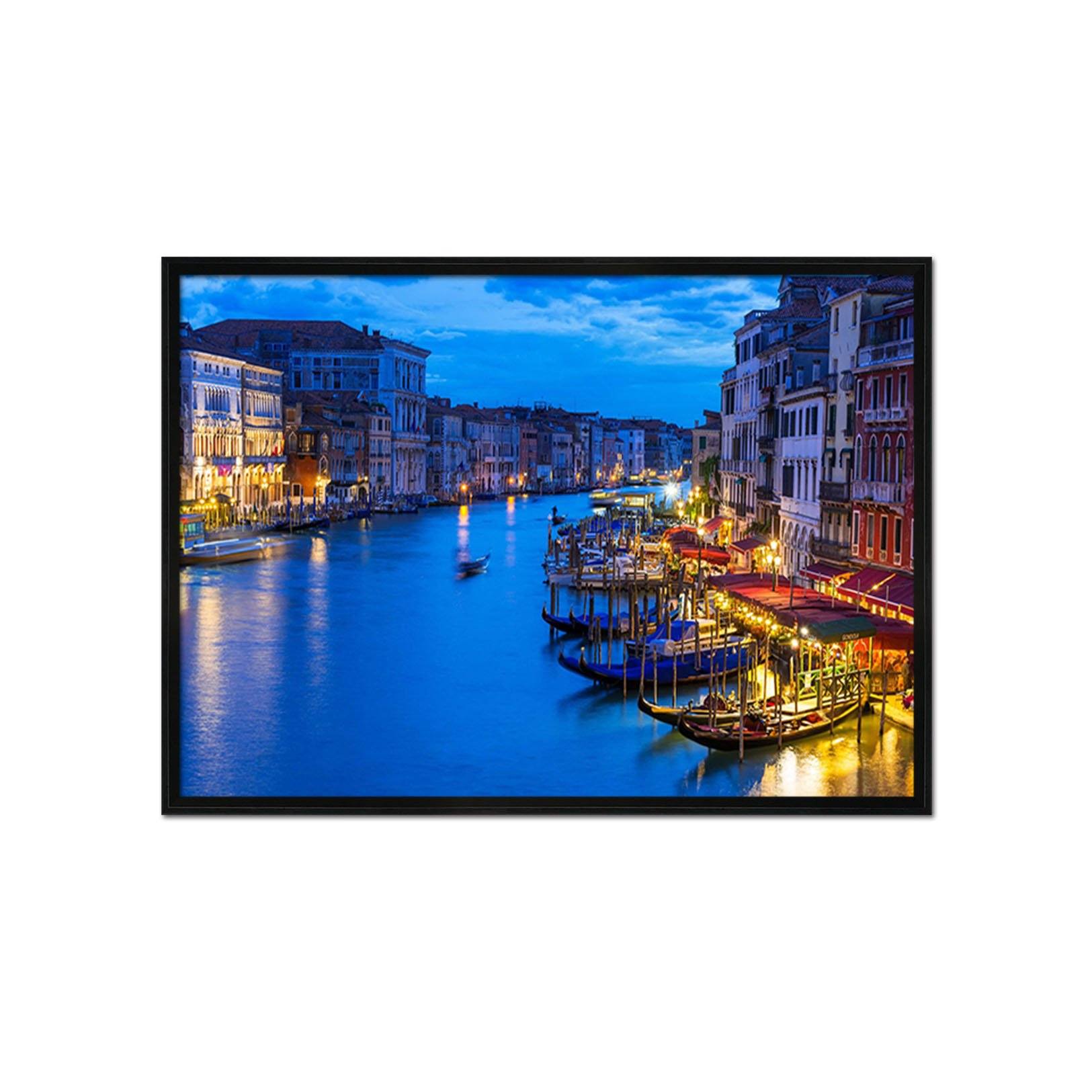 3D City Boat 052 Fake Framed Print Painting Wallpaper AJ Creativity Home