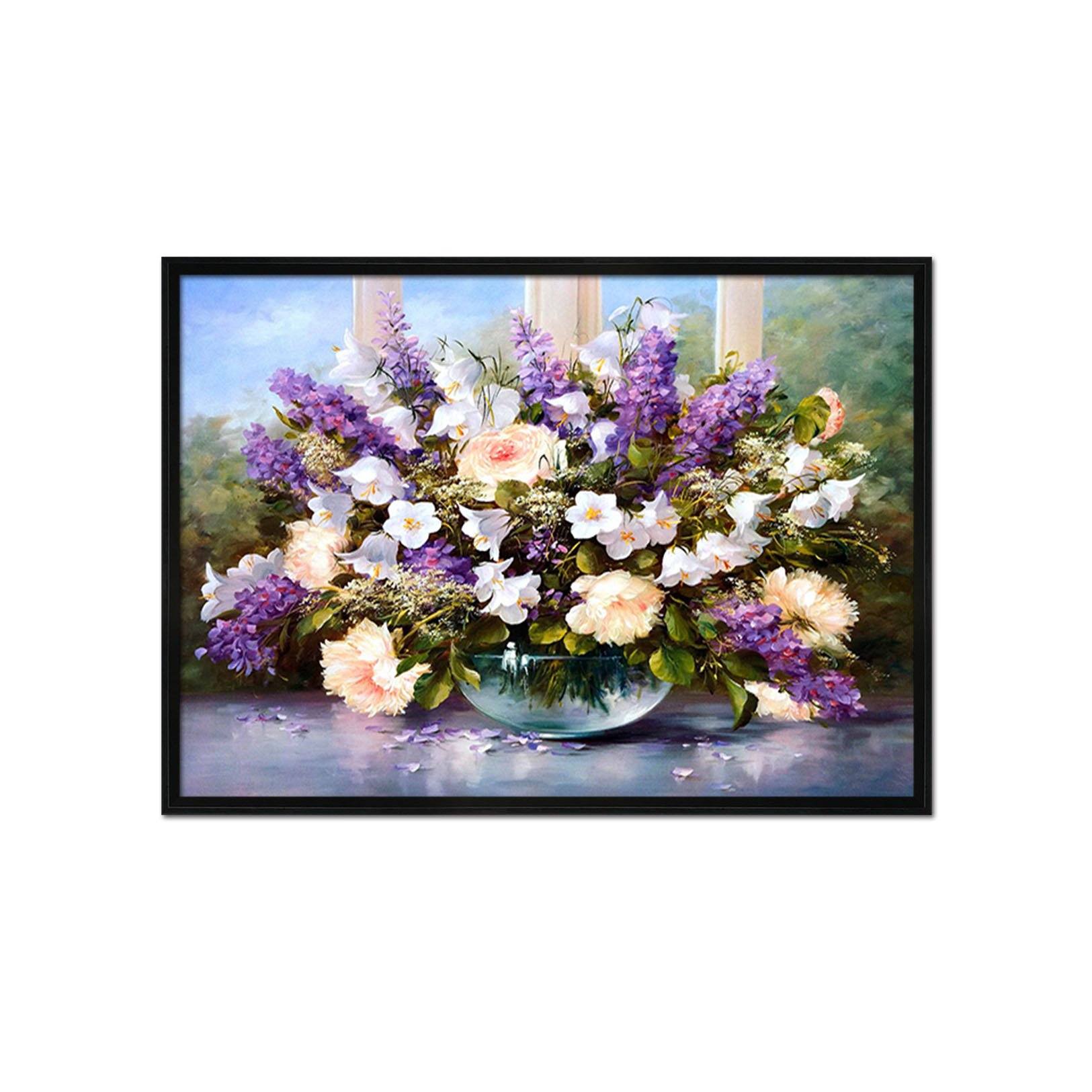 3D flower Pot 120 Fake Framed Print Painting Wallpaper AJ Creativity Home