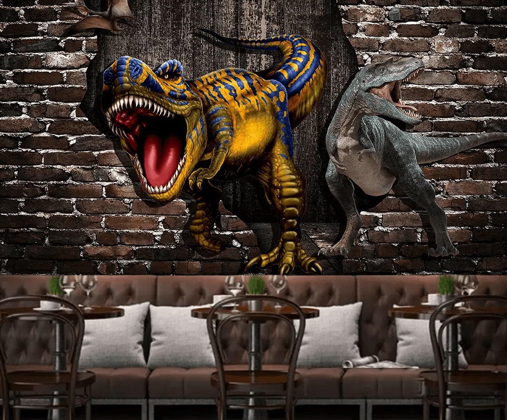 3D Ferocious Dinosaur 436 Wallpaper AJ Wallpaper 2
