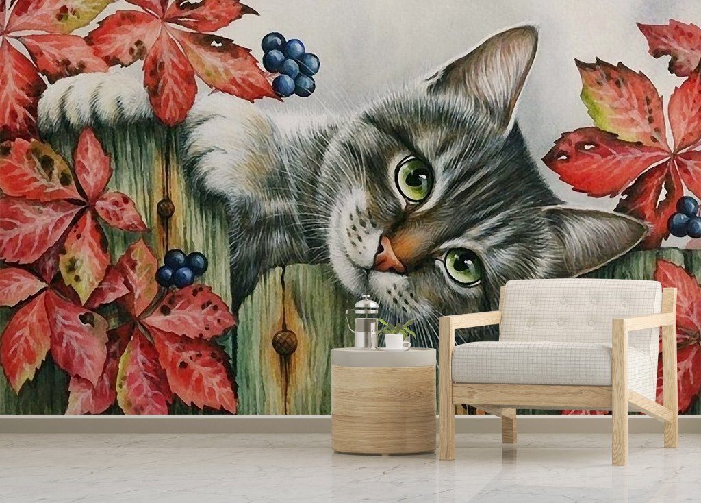 3D kitten 832 Wall Murals Wallpaper AJ Wallpaper 2