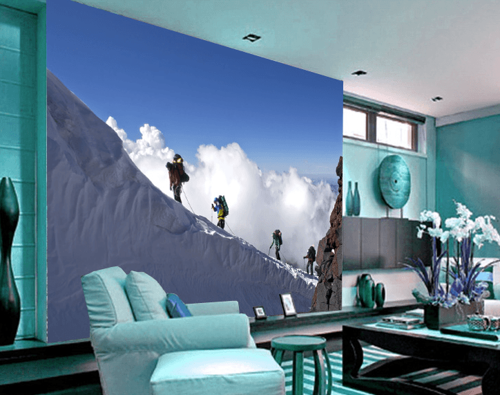 Hiking Snow Mountain Wallpaper AJ Wallpaper