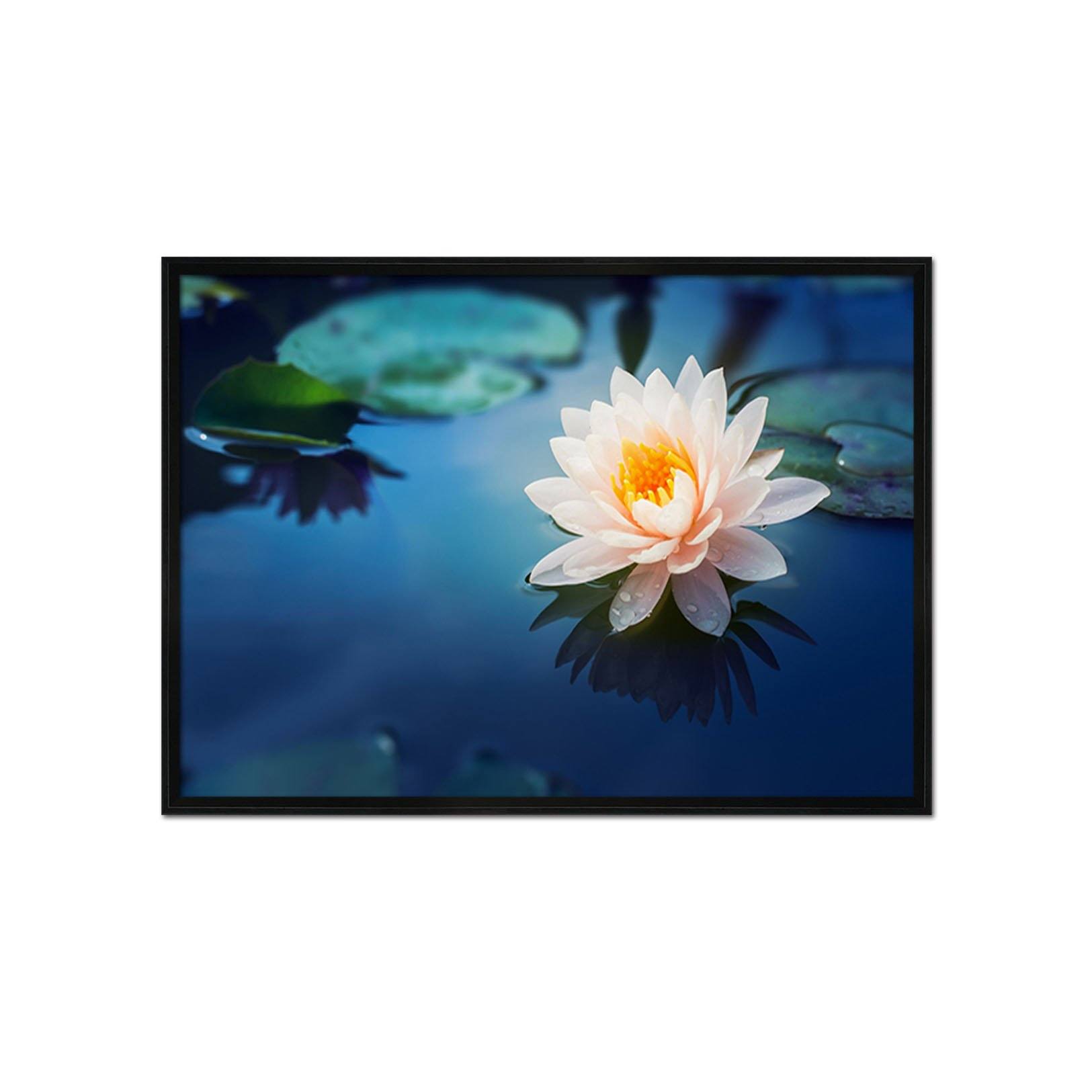 3D Lotus Pond 103 Fake Framed Print Painting Wallpaper AJ Creativity Home