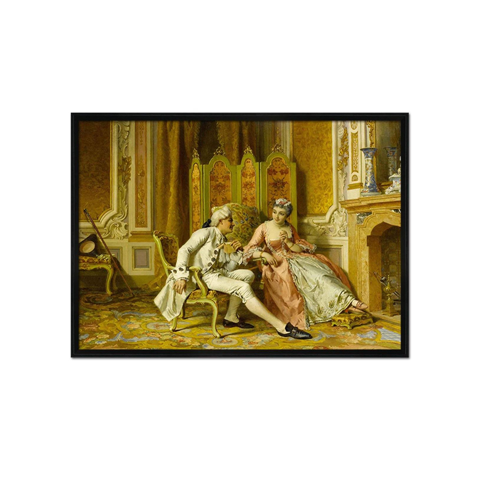 3D Couples Look 140 Fake Framed Print Painting Wallpaper AJ Creativity Home