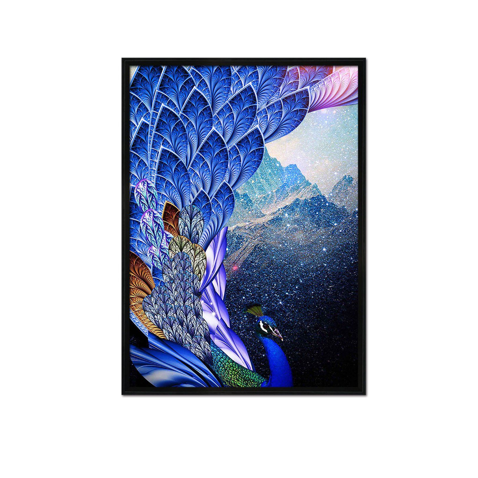 3D Highly Peacock 064 Fake Framed Print Painting Wallpaper AJ Creativity Home