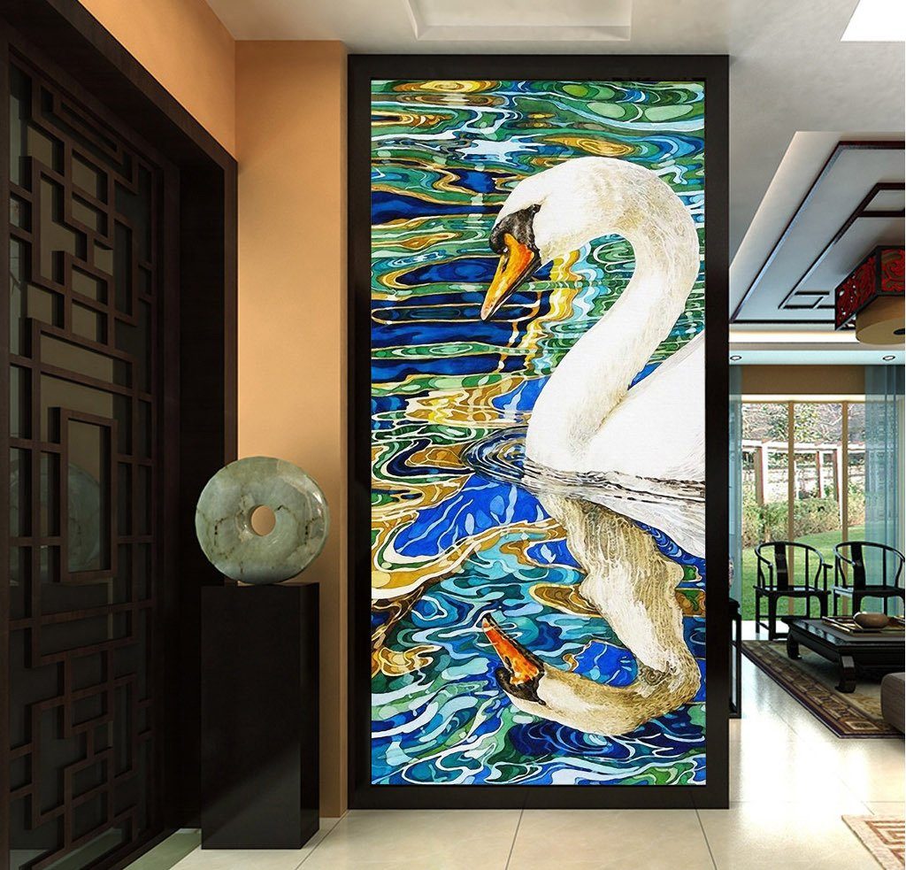 3D White Swan 383 Wall Murals Wallpaper AJ Wallpaper 2