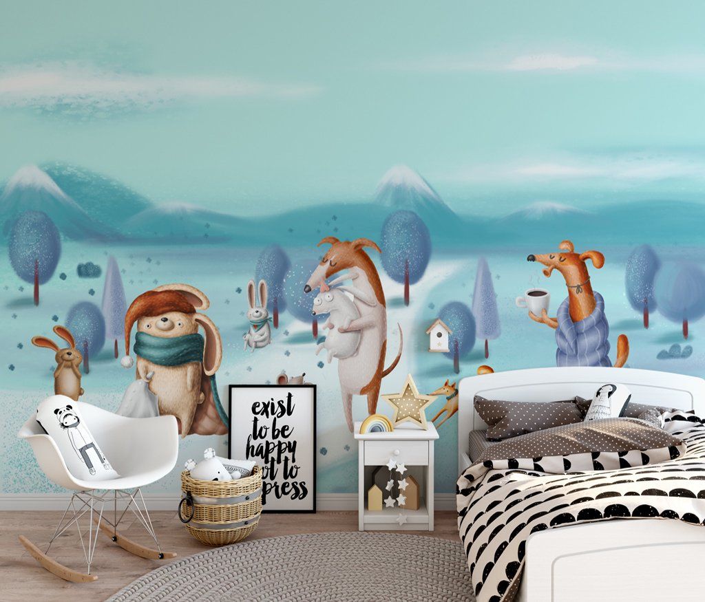 3D Animal Park 834 Wall Murals Wallpaper AJ Wallpaper 2
