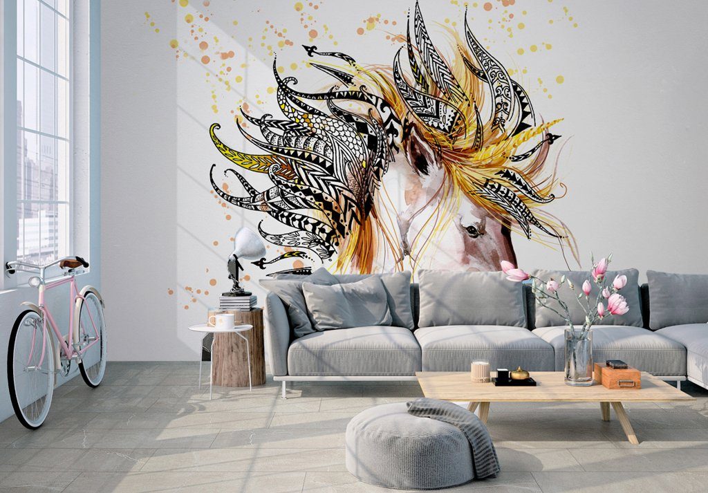 3D Abstract Horse 200 Wall Murals Wallpaper AJ Wallpaper 2