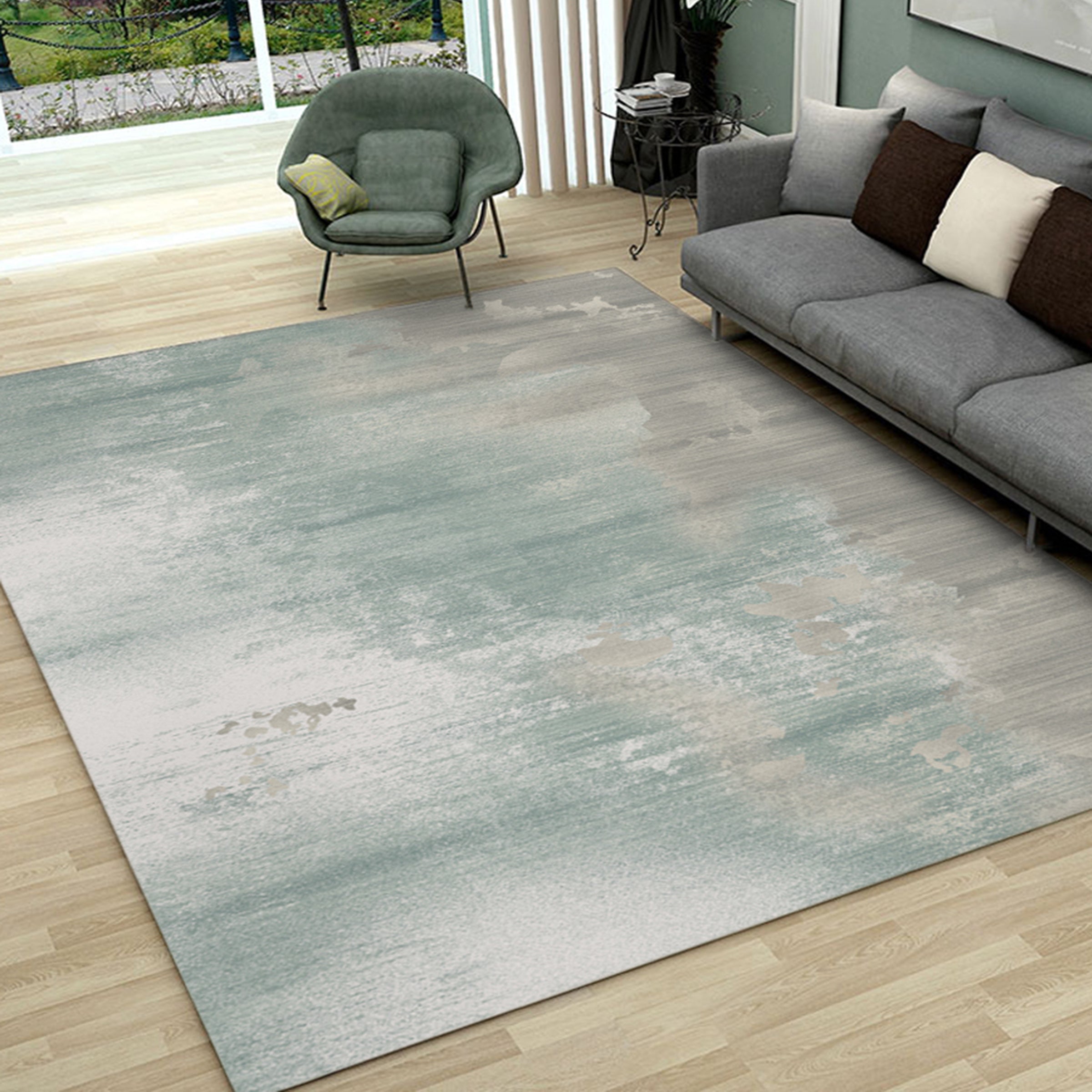 3D Light Green WG053 Non Slip Rug Mat Mat AJ Creativity Home