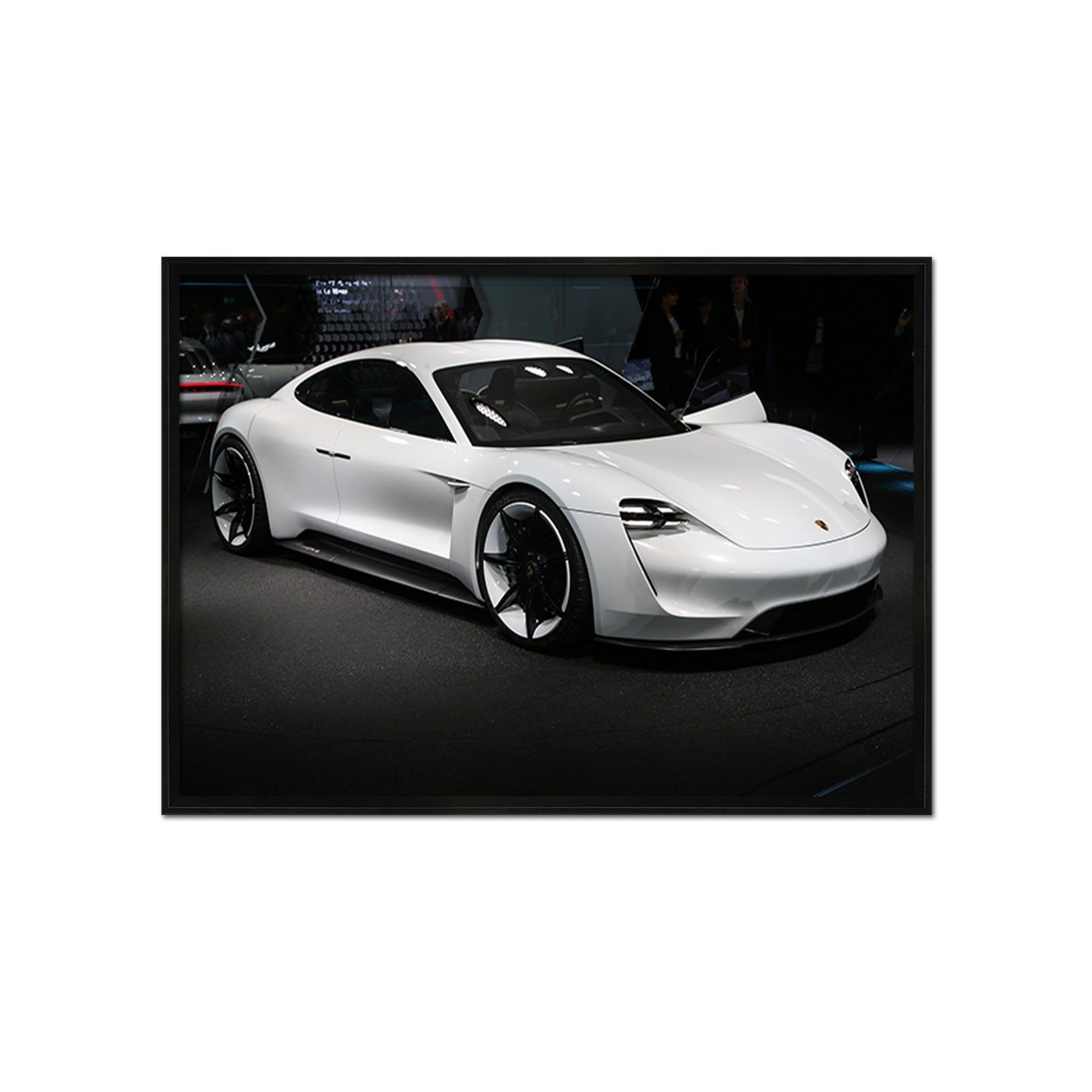 3D White Sports Car 186 Fake Framed Print Painting Wallpaper AJ Creativity Home