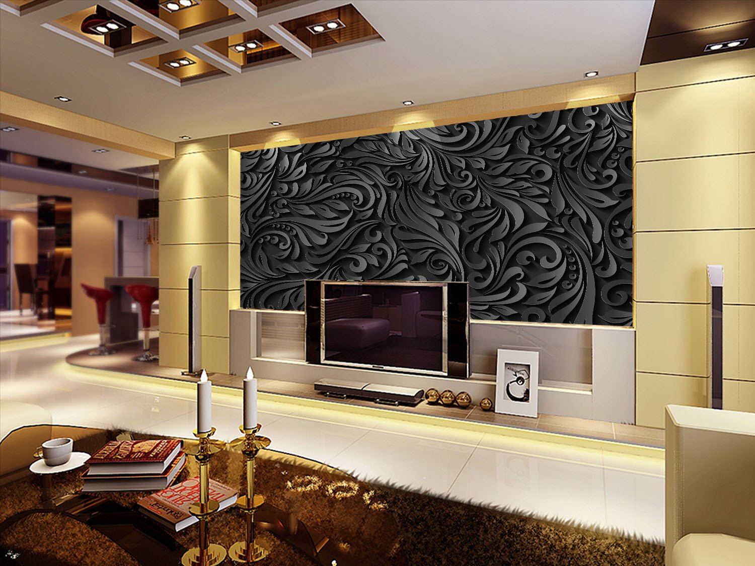 Black Patterns Wallpaper AJ Wallpaper