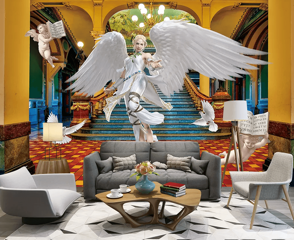 3D Angel Pigeon 388 Wallpaper AJ Wallpaper 2