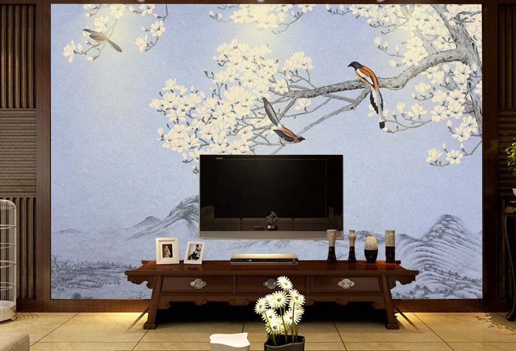 3D Birds And Flowers 571 Wall Murals Wallpaper AJ Wallpaper 2