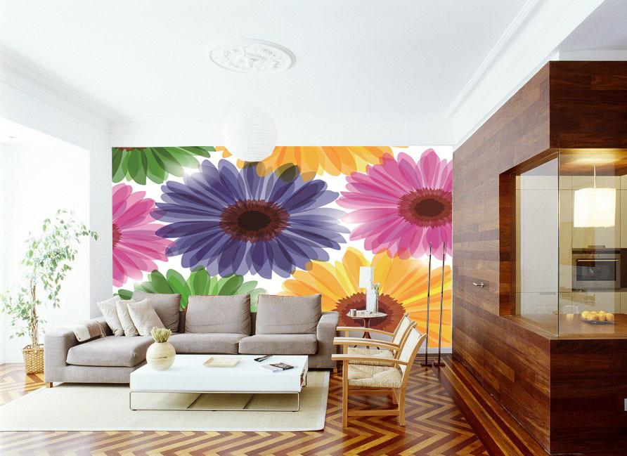 Colored Chrysanthemums Wallpaper AJ Wallpaper