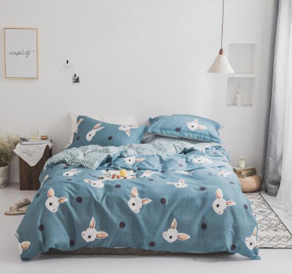 3D Rabbit Black Wave Point 20343 Bed Pillowcases Quilt