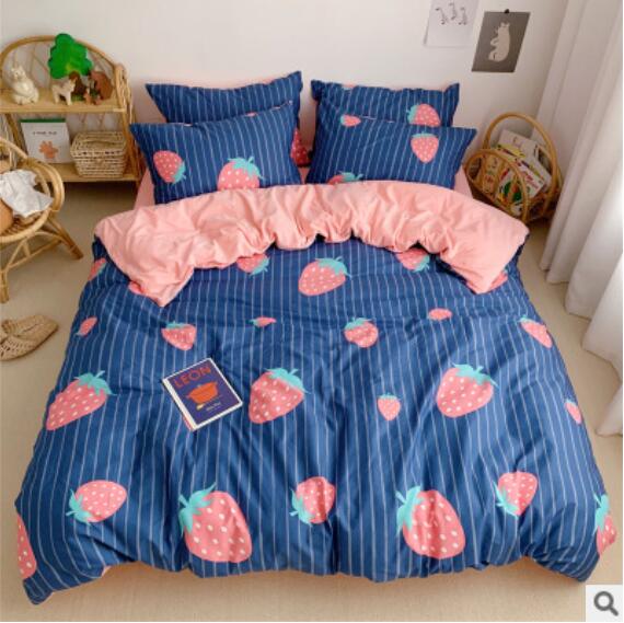 3D Strawberry 18037 Bed Pillowcases Quilt