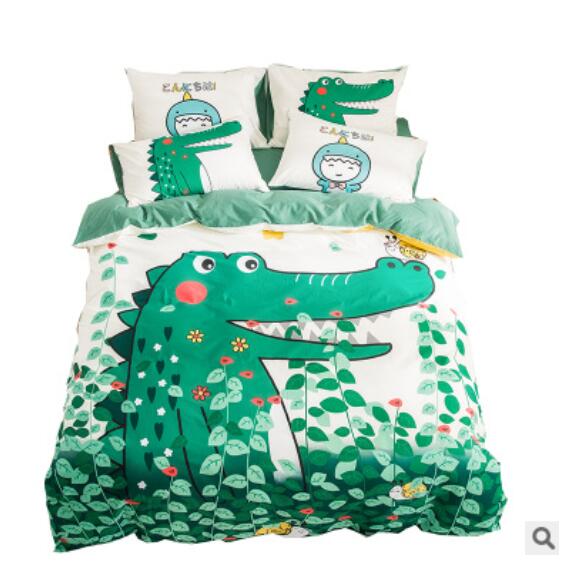3D Cartoon Crocodile Garden 50098 Bed Pillowcases Quilt