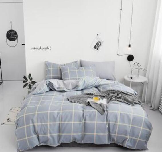 3D Light Gray Grid 15142 Bed Pillowcases Quilt
