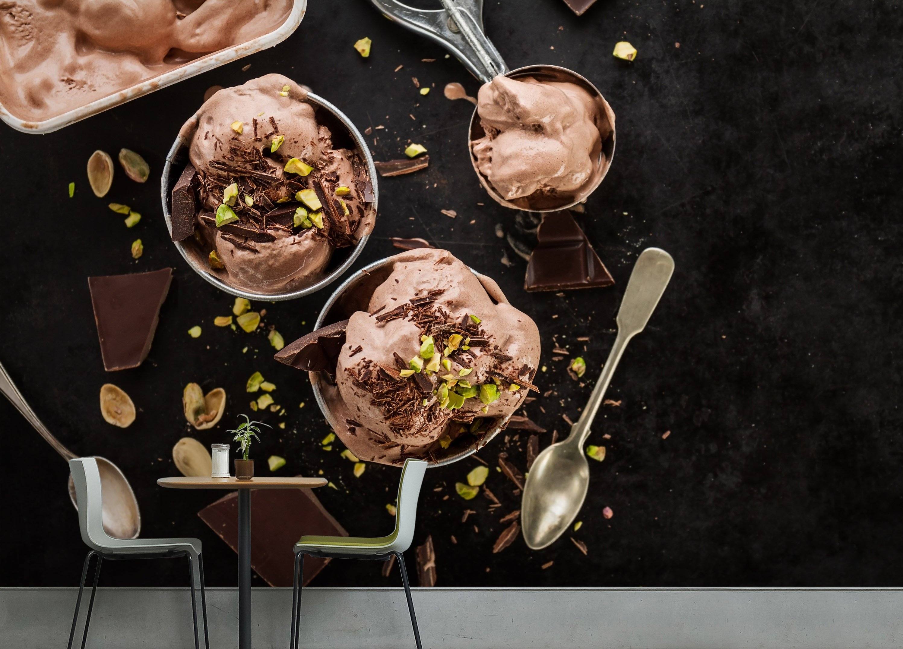 3D Glass Bowl Ice Cream 2132 Wallpaper AJ Wallpaper 2