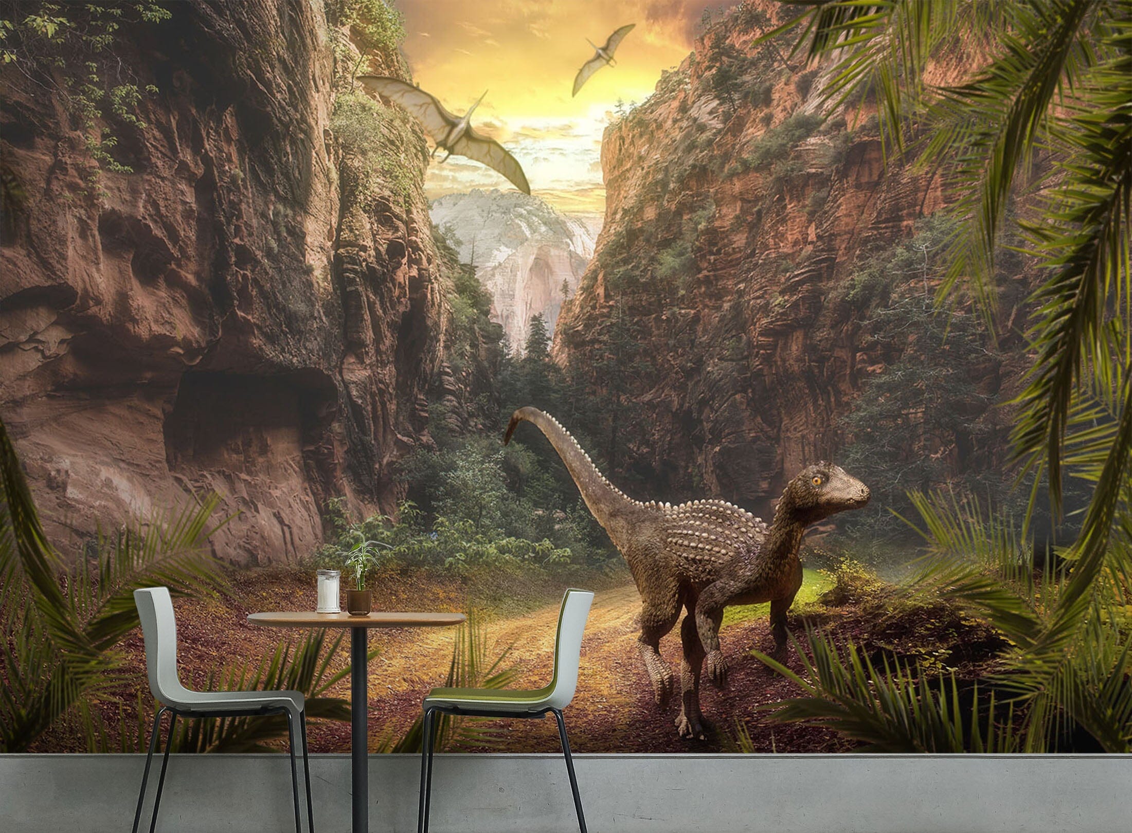 3D Dinosaur Mountain 208 Wall Murals Wallpaper AJ Wallpaper 2