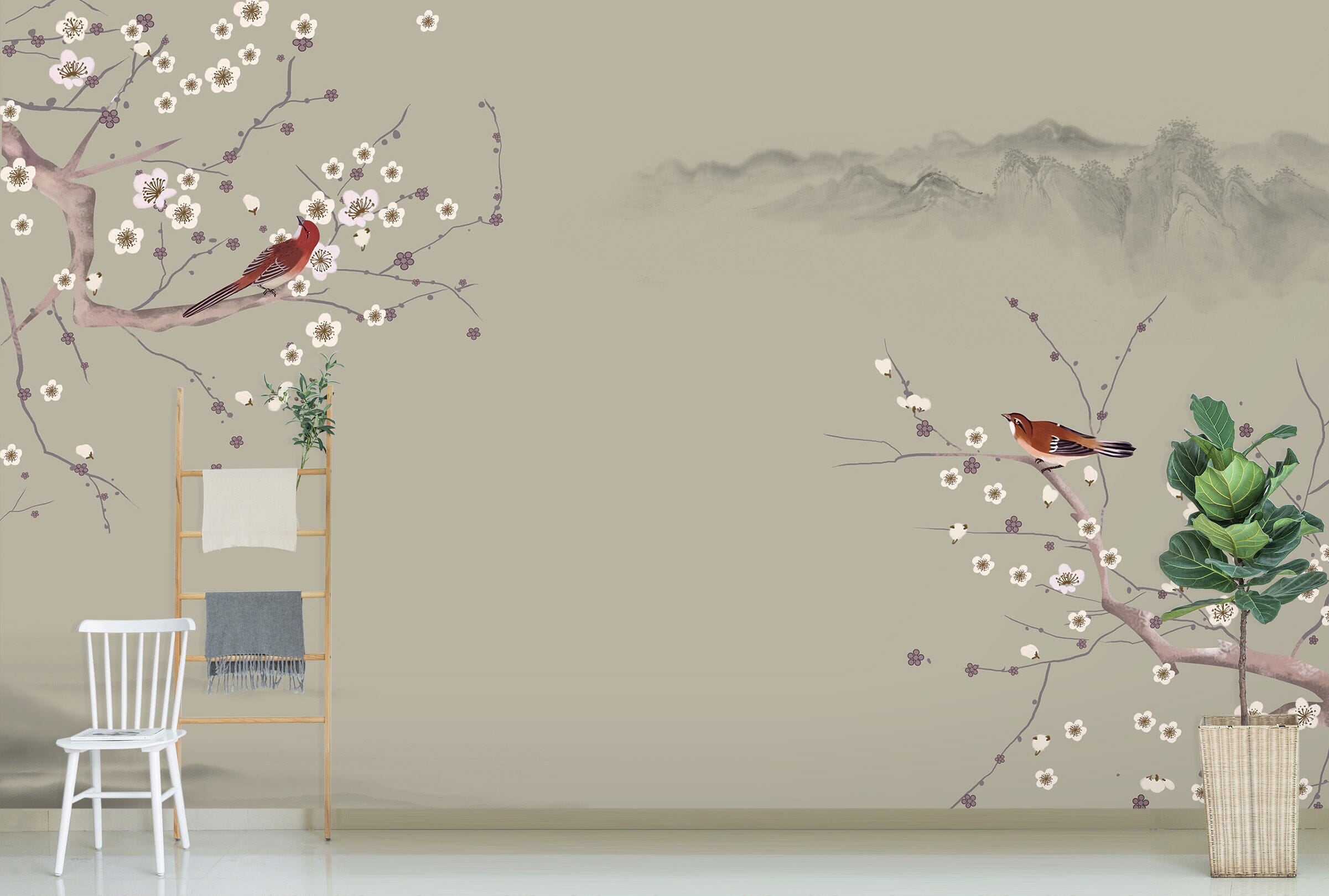 3D Mountain Flower 1451 Wall Murals Wallpaper AJ Wallpaper 2