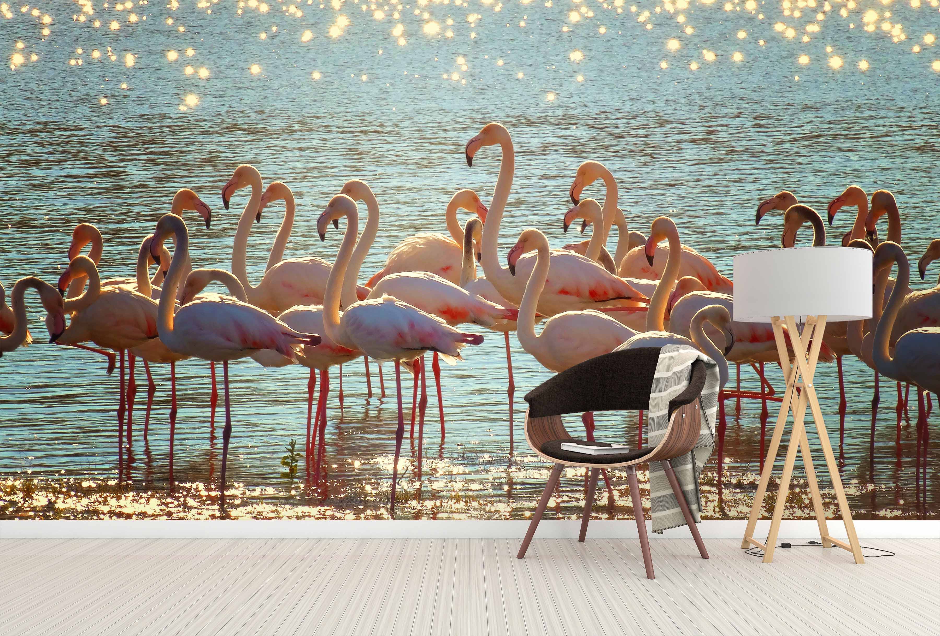 3D Sea Flamingo 142 Wallpaper AJ Wallpaper