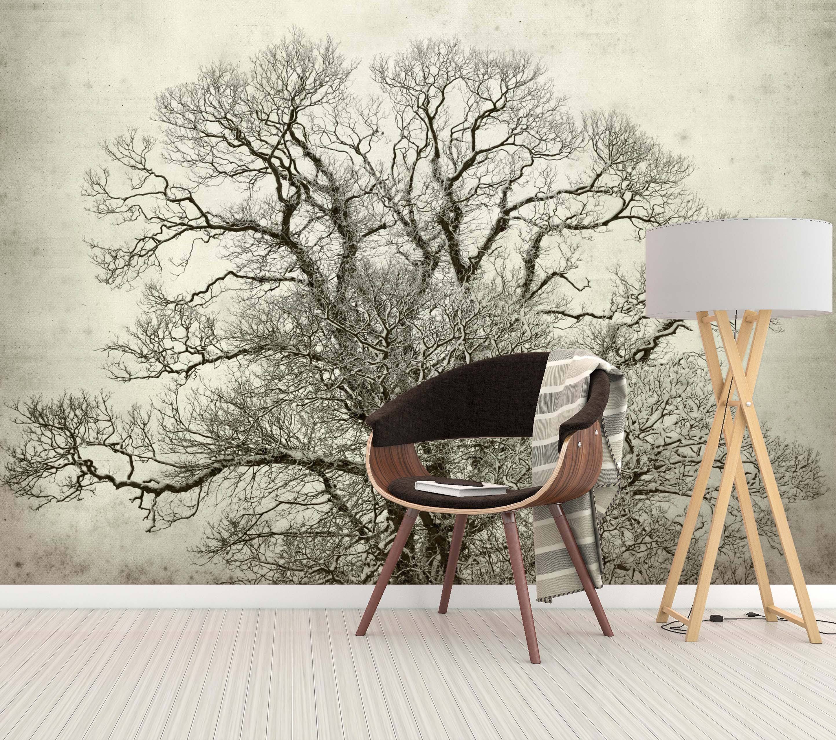 3D Black Tree Branch 107 Wall Murals Wallpaper AJ Wallpaper 2