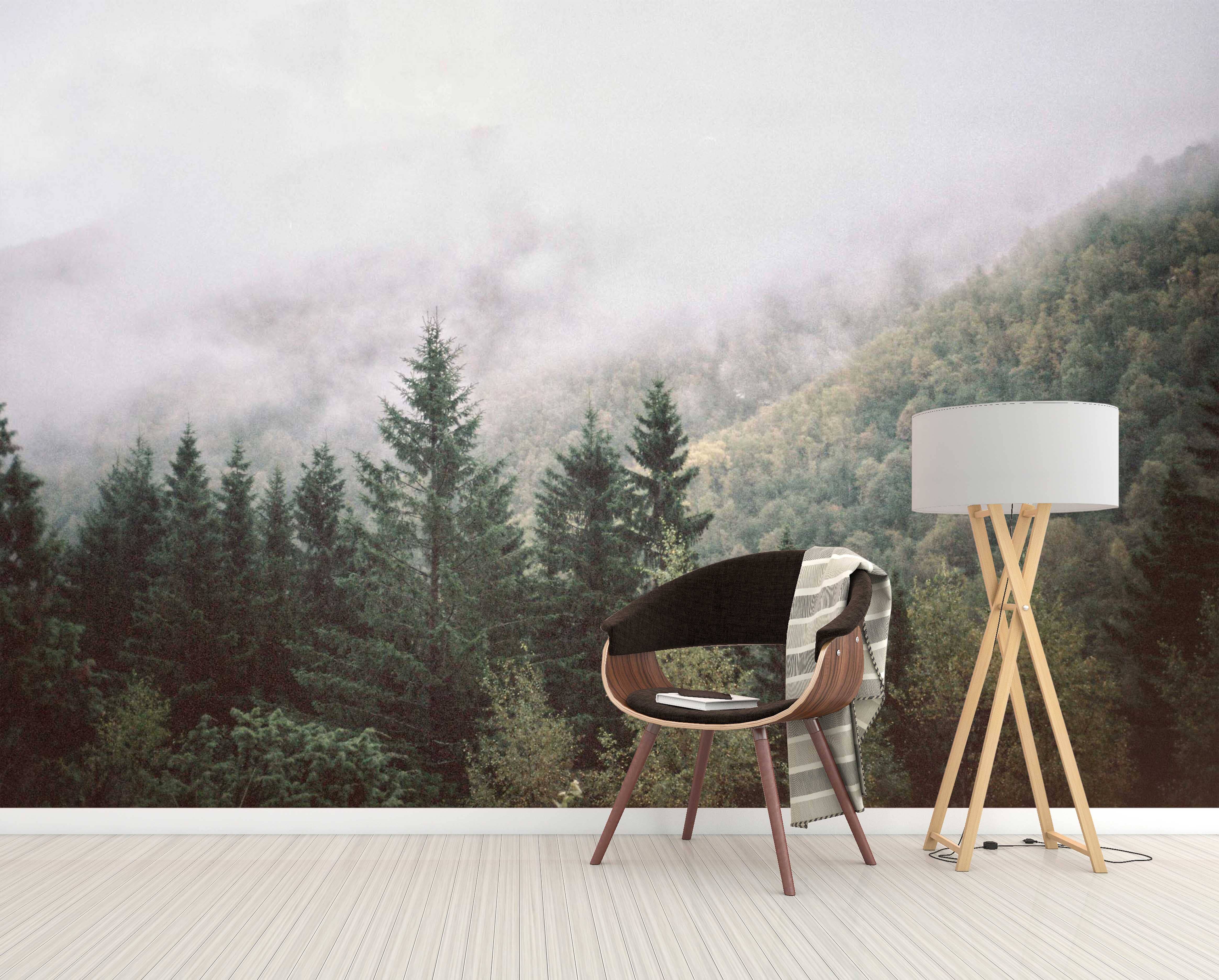 3D Morning Fog Forest 112 Wall Murals Wallpaper AJ Wallpaper 2