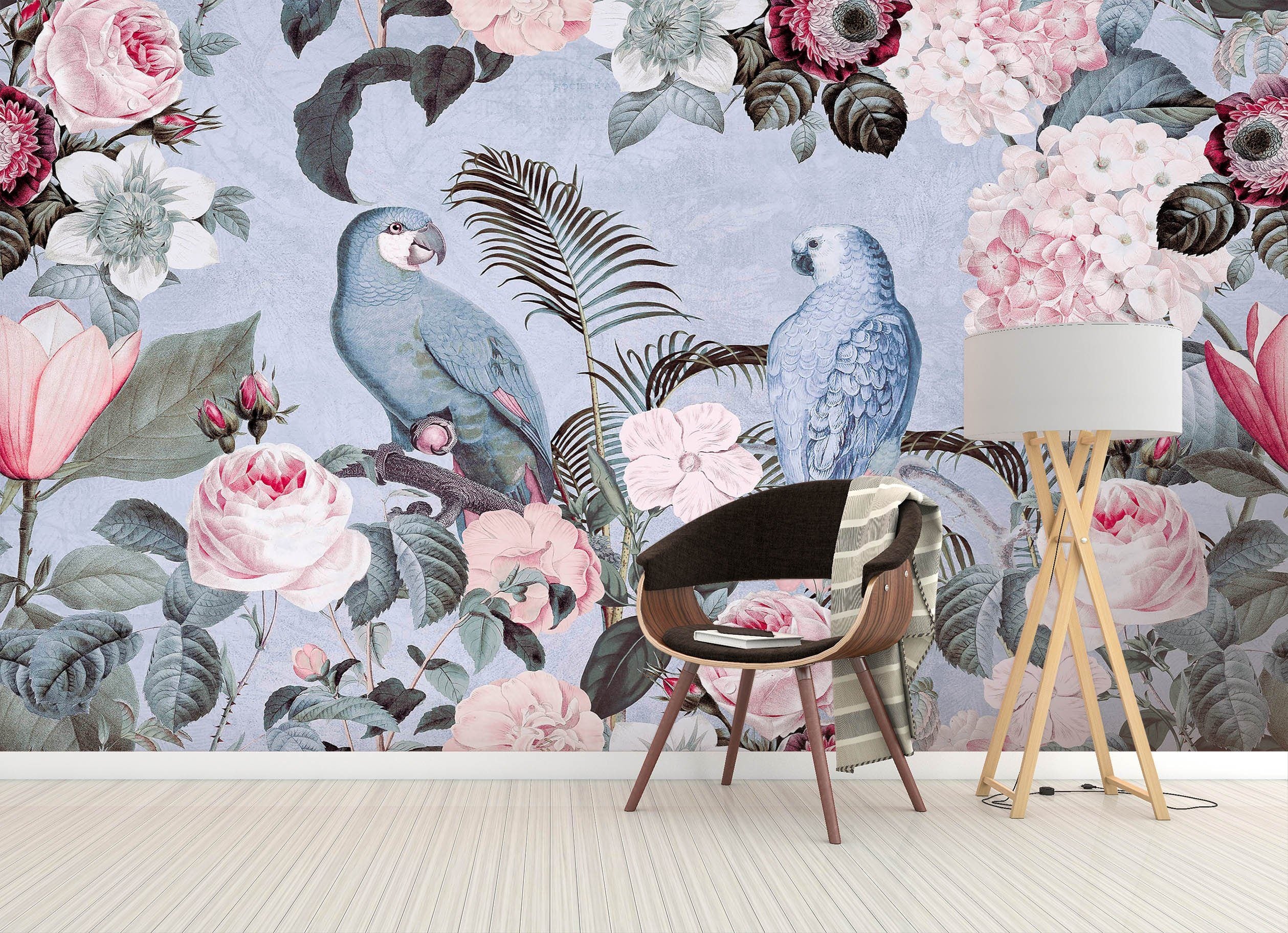 3D Bird Flowers 1421 Andrea haase Wall Mural Wall Murals Wallpaper AJ Wallpaper 2