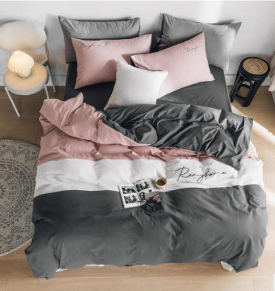 3D Pink White Gray 30071 Bed Pillowcases Quilt