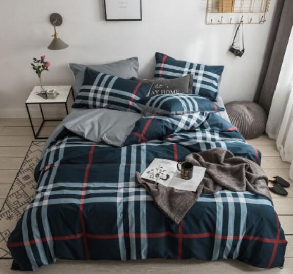 3D Dark Green Grid 15076 Bed Pillowcases Quilt