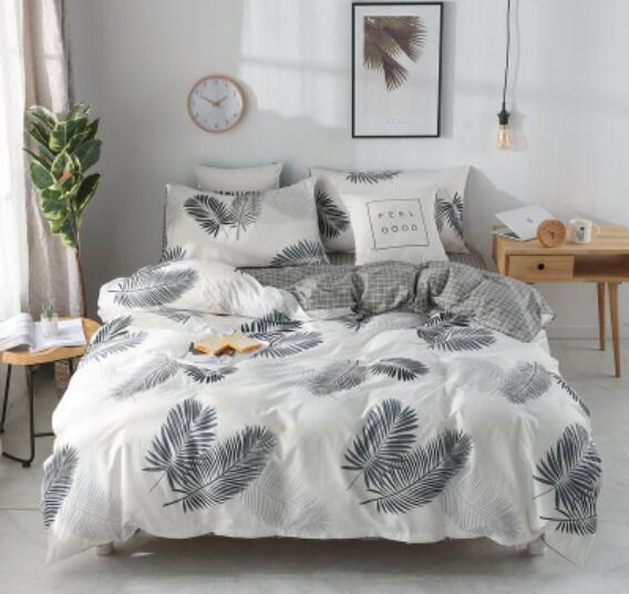 3D Big Grey Feather 30277 Bed Pillowcases Quilt