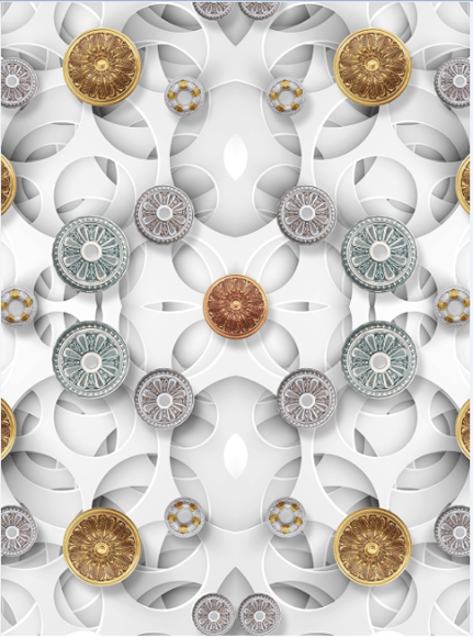 3D Delicate Pattern Floor Mural Wallpaper AJ Wallpaper 2