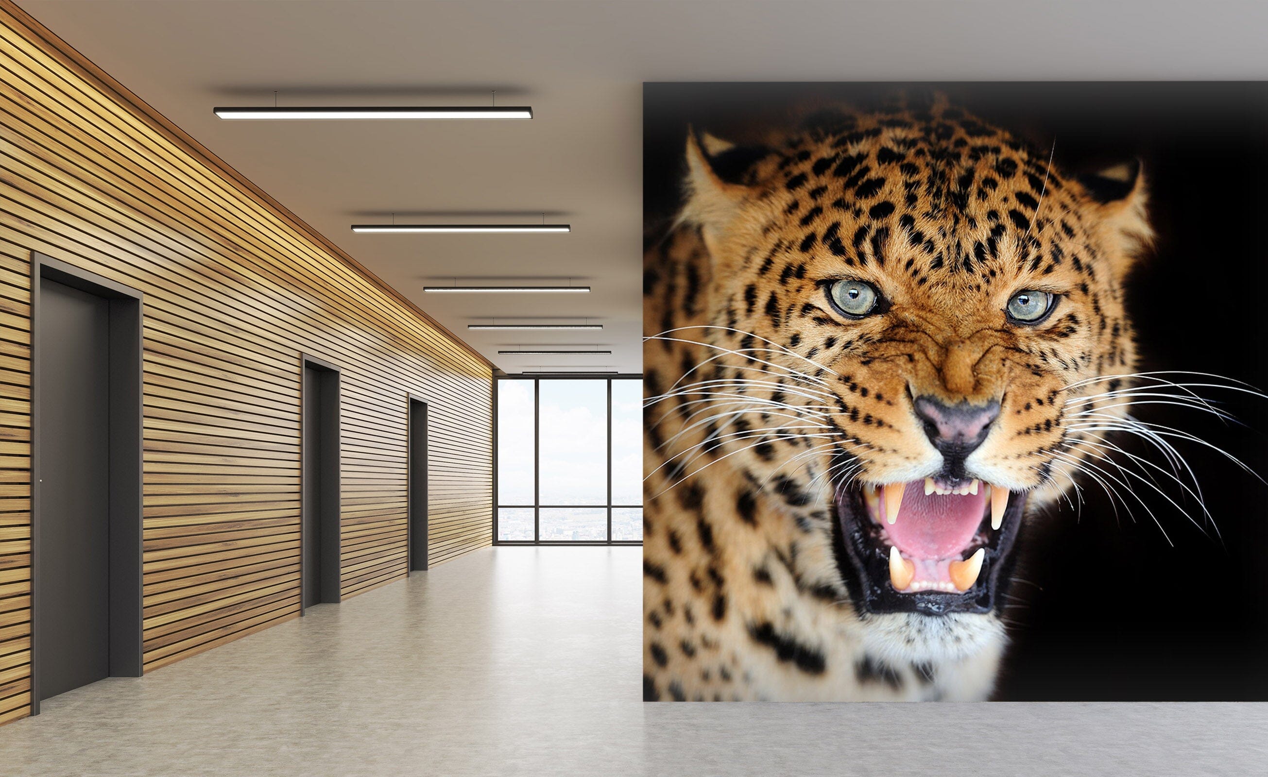 3D Fangs Leopard 183 Wall Murals Wallpaper AJ Wallpaper 2