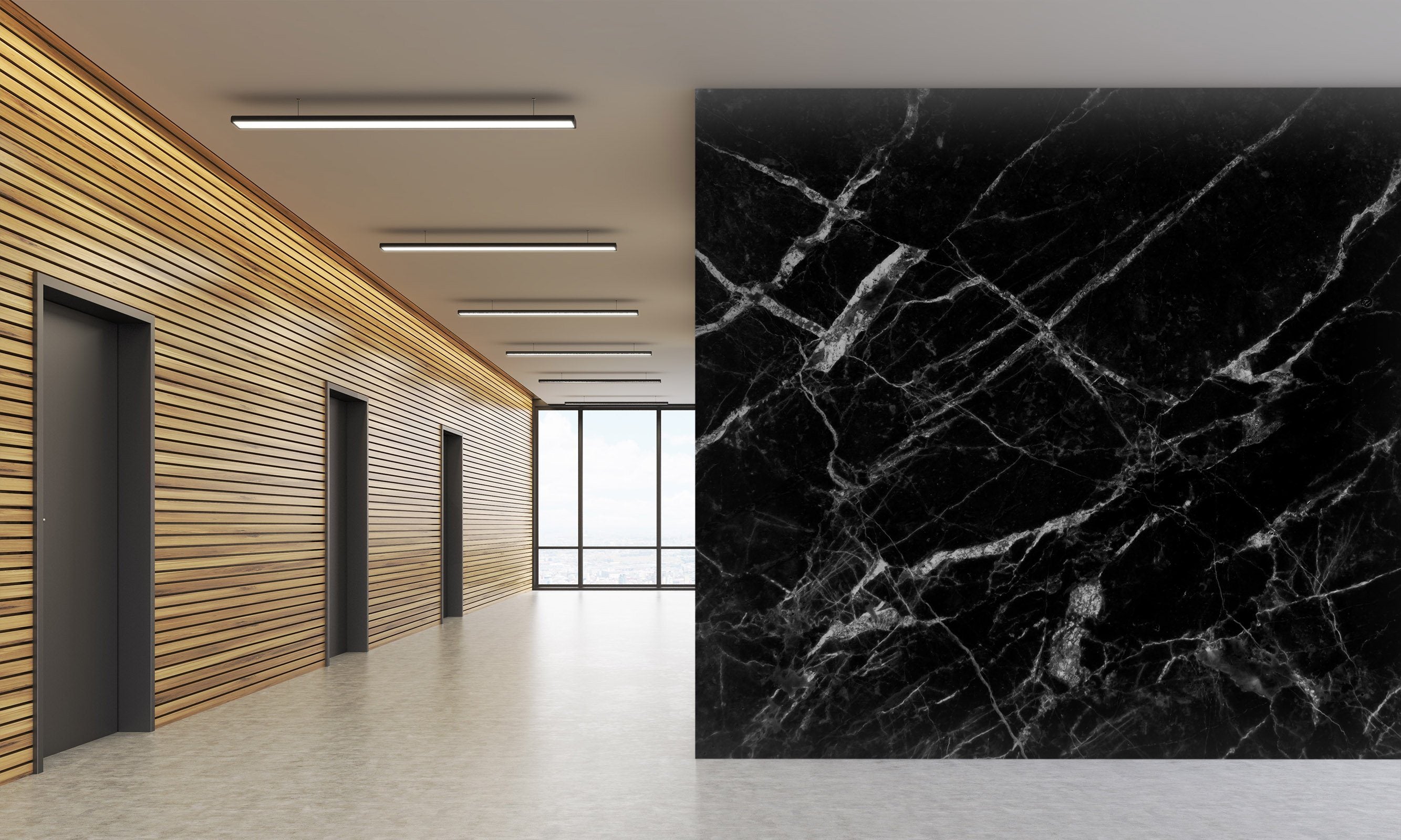 3D Broken Black 094 Marble Tile Texture Wallpaper AJ Wallpaper 2