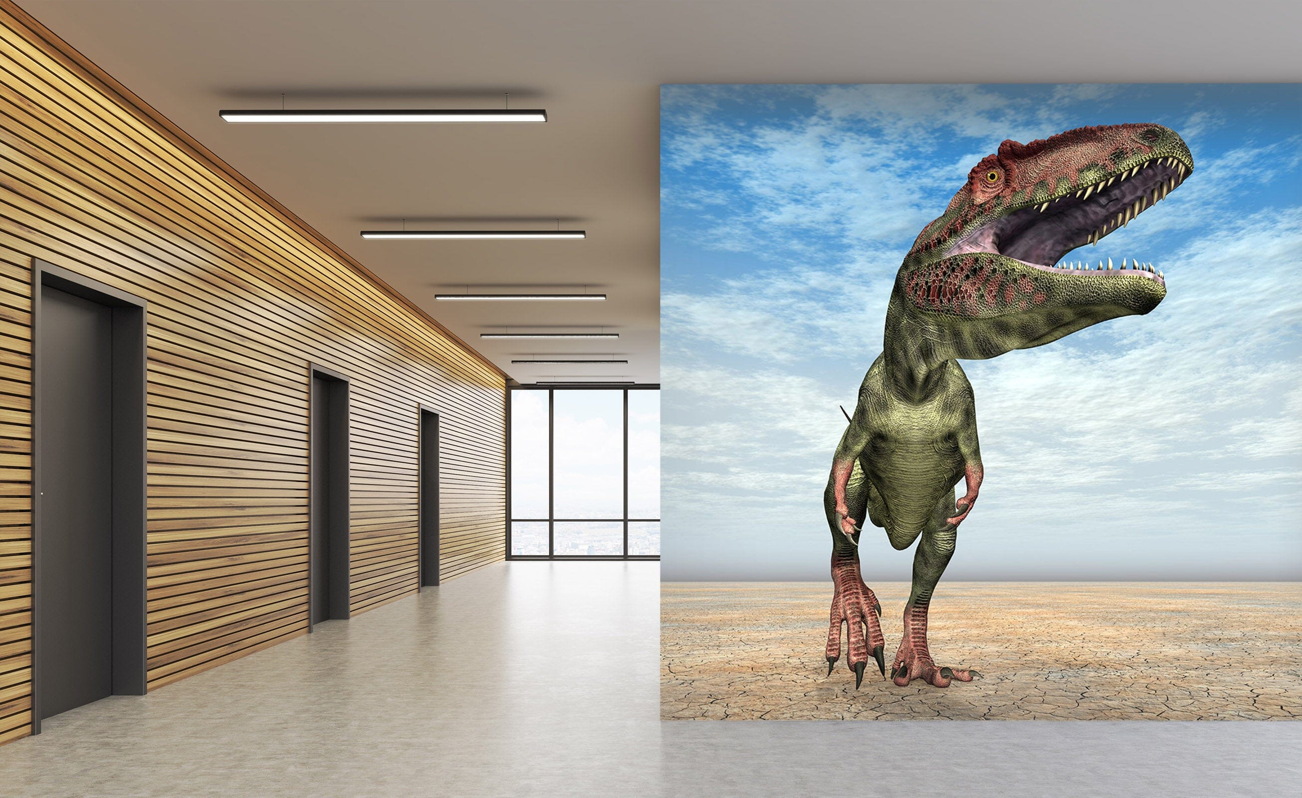 3D Green Dinosaur 182 Wall Murals Wallpaper AJ Wallpaper 2