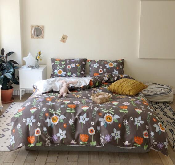 3D Brown Background Flowers 30062 Bed Pillowcases Quilt