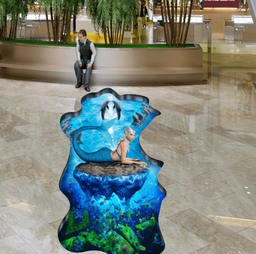3D Mermaid 158 Floor Mural Wallpaper AJ Wallpaper 2