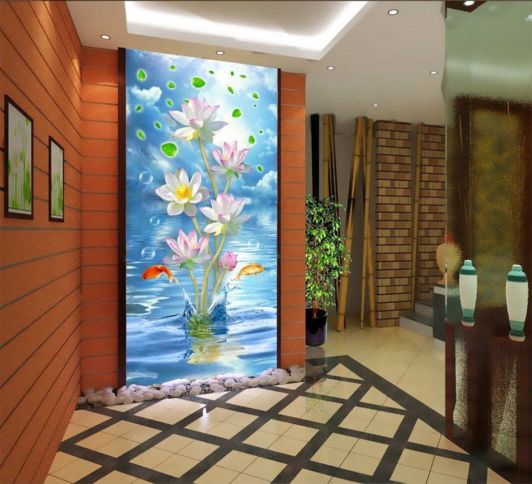 3D Lotus Bubble 386 Wallpaper AJ Wallpaper