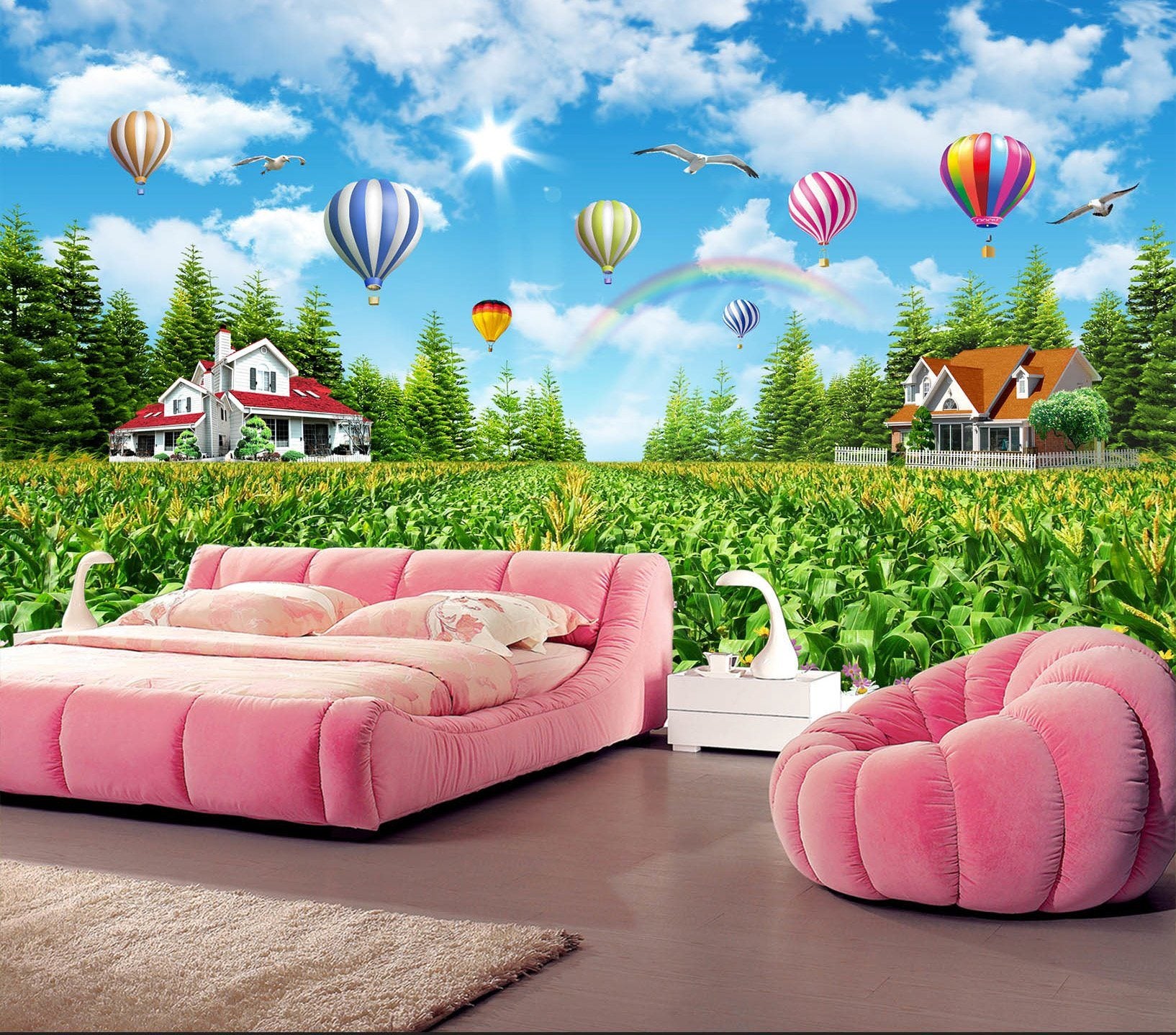 3D Farmland House 299 Wallpaper AJ Wallpaper
