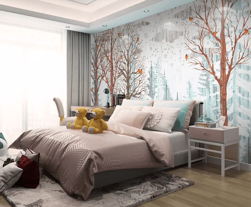 3D Oil Painting Tree 434 Wallpaper AJ Wallpaper 2